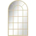 Homcom - Wandspiegel Garderobenspiegel 110 X 65cm Dekorativer Spiegel Mit Metallrahmen Hängespiegel Wohnzimmerspiegel Für Schlafzimmer Gold
