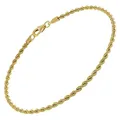 trendor Damen-Armband 333 Gold / 8 Karat Kordelkette zauberhafter Goldschmuck für Frauen, wunderschöne Geschenkidee 51881-18,5 18,5 cm