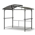 LECO Profi-Grillpavillon XXL – vielseitiger sehr stabiler Gartenpavillon mit Rauchabzug 2,75 x 1,65 m – wasserdicht und wetterfest