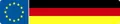 Aufkleber Deutschland Dimension 20 x 100 mm  Sticker Tattoo Auto Deutschland Fan