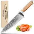 Moritz & Moritz Damastmesser 20 cm - Profi Kochmesser - aus 67 Lagen Damaststahl