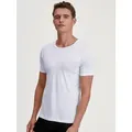 CALIDA T-Shirt Natural Cooling Rundhals-Ausschnitt, Single Jersey, elastisch, weich, Kurzarm weiß S (46/48)