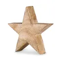 levandeo Stern Holzstern Mango 14cm Mangoholz Braun Natur Dekoration Tischdeko Holzdeko Unikat