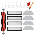 Für Dreame D9 Zubehör Set, 17-teiliges Premium Ersatzteile für D9 Max D9 Pro L10 Pro Saugroboter – Anti-Verwicklungs Bürste, 6 Seitenbürsten, 4 verpackte Filter, 4 Wischtücher, 2 Reinigungsbürsten
