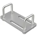 SUPROD Schrauben-Set 2 x U-Bügelschraube M10 mit Klemmplatte und Stopmuttern verzinkt M10, LW=41/41-121, LH=65 mm
