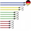 PRETEX 12er-Set Spanngummi mit Haken in 4 Längen - hochbelastbare mehrfarbige