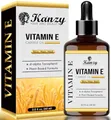 Kanzy Vitamin-E-Öl-Tropfen für Kosmetik, 60 ml, d-Alpha-Tocopherol, Anti-Falten, Anti-Aging, Vitamin-E-Öl gegen alle Arten von Falten, für Haut, Nägel und Haare