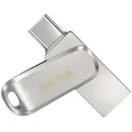 SanDisk Ultra Dual Drive Luxe USB-Stick 64 GB USB Type-A / USB Type-C 3.2 Gen 1 (3.1 Gen 1) Edelstahl