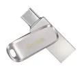 SanDisk Ultra Dual Flash Drive Go, USB Type C metal SDDDC4-064G-G46 with Lanyard