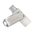 SANDISK Ultra Dual Drive Luxe USB-Stick, 64 GB, 400 MB/s, Silber