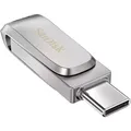 SanDisk Ultra Dual Drive Luxe 64 GB, USB-Stick, silber