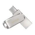 SanDisk 64GB USB Stick Ultra Dual Drive Luxe 64 GB, USB-Stick silber