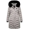 REPUBLIX Winterjacke AITANA Damen Gefütterte Dicke Winter Jacke Mantel Parka mit Kapuze grau XS