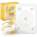 Backmatte Silikon als Brot backen Zubehör  50x70cm BPAfreie Antihaft Teigunte...