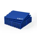 VEVOR Hockey-Bodenbelag, 315 x 315 x 16 mm, ineinander greifende Mehrzweck-PP-Bodenfliesen, 8 Stück, Tanzbodenfliesen, Hockey-Trainingsbrett zum Schießen, blau, 0,7 m²/Karton