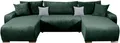 COLLECTION AB Wohnlandschaft Paola U-Form, B: 314 cm, Bettfunktion, Bettkasten & 4 Zierkissen, Federkern