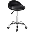 Yaheetech Drehhocker Barhocker mit 5 Rollen (1 St), Arbeitshocker 55,5 cm – 70 cm Höhenverstellbar & 360° Drehbar