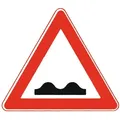 Verkehrsschild, 112 Dreieck 900 mm Unebene Fahrbahn RAL-Gütezeichen Folie RA1