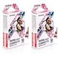 2 x Fujifilm Instax Mini CONFETTI Sofortbildfilme für 20 Bilder! MDH 10/2026
