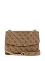 GUESS Calista Convertible Xbody Flap Bag Latte Logo