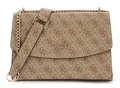 GUESS Calista Convertible Xbody Flap Bag Schultertasche Latte Logo hellbraun Neu
