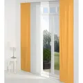 Wirth Schiebegardine LANGWASSER (1 St), Klettband, blickdicht, Jacquard, inkl. Beschwerungsstange orange 60 cm x 225 cm