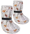 HECKBO Baby Regenfüßlinge mit Vlies 18–24 Monate – Waldtiere – wasserdicht gefüttert – Outdoor Matsch-Schuhe und vielseitige Überzieher Schuhe