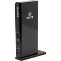 TERRA MOBILE Dockingstation 732 USB-A/C Dual Display inkl.5V/4A Netzteil, USB-A/C Kabel zu Notebooks (1480379) - Weiß