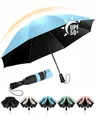 Chakipee Kompakter Reise Regenschirm Groß Sturmfest – Automatik Taschenschirm Tragbarer UV-Schirm für Damen und Herren, 210T Beschichtung 106 cm Spannweite 8 Rippen Taschenschirme Blau
