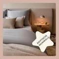 Amqua Mako Satin Bettwäsche Set 220x240cm + 40x80cm (2X Kissenbezüge), 100% ägyptische Baumwolle (Zertifiziert), grau/hellgrau