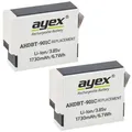 ayex 3x Akku AHDBT-901C, passend für GoPro Hero 9, 10 und 11 Sparset, zuverlässig, geringe Selbstentladung