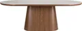 Housecraft Living Almira Esstisch Oval 180 cm Holz Weiß/Dunkelbraun