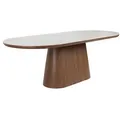 DAHEIM Esstisch Alimra 180 x 90 cm Sinterstein Braun Walnuss