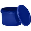 BenBow Eimer mit Deckel 0,5L x1 Blau - lebensmittelecht, stabil, luftdicht, auslaufsicher, geruchsneutral - Plastikeimer mit Henkel - leer - Blau
