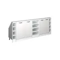 Vicco Dachschrägenschrank-Set Rion, Weiß Landhaus/Weiß, B210 x T46 cm 5er Set, platzsparend für Dachschrägen