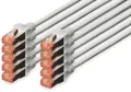 DIGITUS CAT 6 S/FTP Patchkabel, 10 Stück, 1m, grau