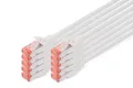 DIGITUS LAN Kabel Cat 6 – 1 m – 10 Stück – S/FTP Geschirmt – 1 Gbit/s – 250 MHz – PoE++ – AWG 27/7 – LSZH – RJ45 Netzwerkkabel – Patchkabel – Kompatibel zu Cat6A und Cat7 – Grau