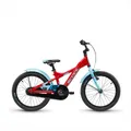 18 Zoll Kinderfahrrad, 1-Gang, Kinderfahrrad, S’COOL XXlite, ab ca. 5–7 Jahre, 110–125 cm, Rot/Hellblau