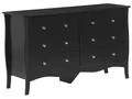Wunderschönes Sideboard aus MDF-Platte im Jugendstil schwarz Winchester