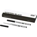 MONTBLANC "Mystery Black 116190 Kugelschreiber Ersatzminen M – 2 x Kugelschreibermine Schwarz – Ballpen Refill