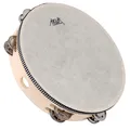 10"Tamburin Handtrommel 8 Paar zweireihige Metallglocke Jingles Buche Schlagz...