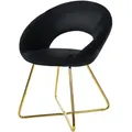Ml-Design Esszimmerstuhl, Schwarz, Metall, 1-Sitzer, 53x77x64 cm, Esszimmer, Stühle, Esszimmerstühle, Armlehnenstühle