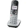 Panasonic Mobilteil KX-TGQ500GS, Großtastentelefon, schnurlos, silber-schwarz