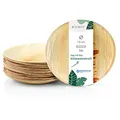 Wiseware Palmblatt Teller - Einwegteller rund - biologisch abbaubares Palmblattgeschirr - kompostierbares Partygeschirr - Bio Einweggeschirr (50, Ø 15 cm)