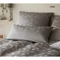Elegante Mako-Satin Bettwäsche Rotondo - 135x200 cm + 80x80 cm	grau