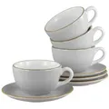 CreaTable Geschirr-Set 34036, MARKENQUALITÄT grau
