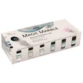 KREUL 73613 - Magic Marble Marmorierfarbe, Chalky Living Set, 6 x 20 ml Farbe in braun, rosa, petrol, grau, farblos und schwarz, zum Tauchmarmorieren von Holz, Glas, Kunststoff, Papier und Styropor