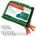 Anhängernetz 3x3,5 [DEKRA Geprüft] inkl. 10x Expander Haken - Anhänger Netz mit Eckmarkierungen und Randverstärkung inkl. 10x Gummispanner mit Haken