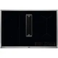 AEG Kochfeld-Dunstabzug-Kombi, Schwarz, Edelstahl, Metall, Glas, , 80x20.8x50.6 cm, Küchen, Küchenelektrogeräte, Kochfelder, Muldenlüfter
