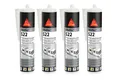 4x Sikaflex®-522 GRAU - 300ml Sika522 Sikaflex-522 grey gray 4er 4-er STAHLGRAU